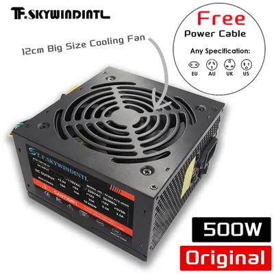 저렴한 500W 블랙 ATX 데스크탑 게이밍 PC 파워 서플라이 120mm 블랙 쿨링 팬 데스크탑 게이밍 PC 서버용