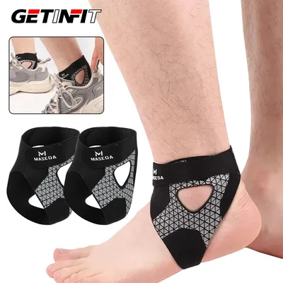 GETINFIT 초박형 발목 보호대 이중 지지 발목 염좌 방지 운동용 발목 관절 고정 보호 슬리브