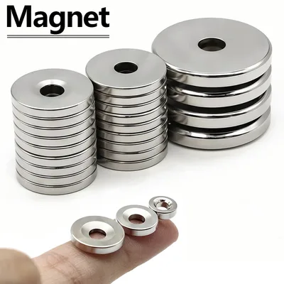 구멍이 있는 초강력 원형 자석 네오디뮴 자석 NdfeB N35 강력한 영구 자석 냉장고 DIY