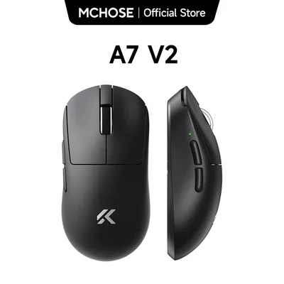 MCHOSE A7 V2 경량 무선 게이밍 마우스 듀얼 8,000Hz 폴링 레이트 PAW3950 TI 게이밍 e스포츠 오피스 마우스