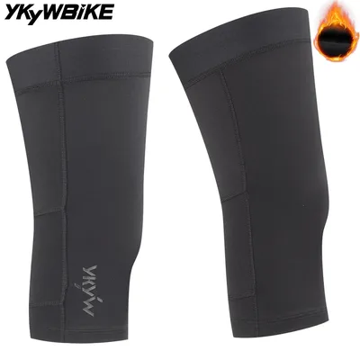 YKYWBIKE 겨울 사이클링 니 워머 짧은 다리 보호 압박 무릎 커버 자전거 보온 플리스 로드 바이크 니 슬리브