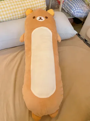 귀여운 롱 베개 소파 침대 동반자 곰 인형 이불 다리받침 선물 (3세 이상 어린이용) PP솜 충전