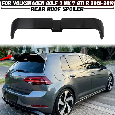 폭스바겐 VW 골프 7 MK7 GTI GTD R TSI TDI 2013-2019용 글로스 블랙 리어 스포일러 캡 익스텐션 리어 윙 바디킷 튜닝