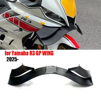 야마하 R3 2021-2025 오토바이 액세서리 GP 윙 블랙 베어 프론트 로워 스러스트 스포일러 윙렛 R3 에어로다이나믹 윙 스포일러
