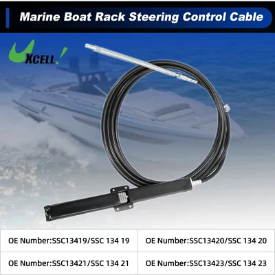 UXCELL 1개 19피트 No.SSC13419/20피트 No.SSC13420/21피트 No.SSC13421/23피트 No.SSC13423 해양 보트 랙 조종 제어 케이블