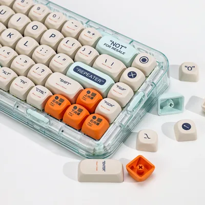 KBDiy KOA 프로파일 레트로 플라스틱 테마 PBT 키캡 136 키 캡 세트 커스텀 MOA 키캡 60 마그네틱 기계식 게이밍 키보드용
