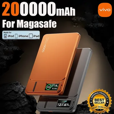 VIVO 2026 CCC 200000mAh 슬림 오리지널 파워뱅크 마그세이프 마그네틱 무선 20W 고속 충전 휴대용 배터리 삼성용