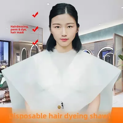 50개입 살롱 전용 일회용 염색 케이프 부직포 방수 케이프 헤어 펌 염색 및 헤어 케어 오일 트리트먼트용