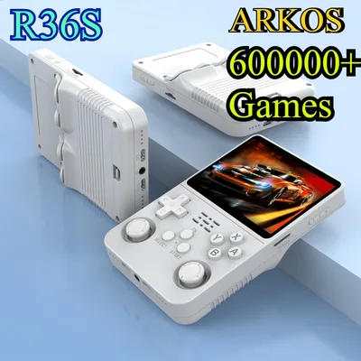 BOYHOM 256G 오픈 소스 R36S 레트로 게임 콘솔 - 3.5인치 IPS 휴대용 리눅스 ARKOS 핸드헬드 |   최고의 게임 선물 (64G/128G 옵션)