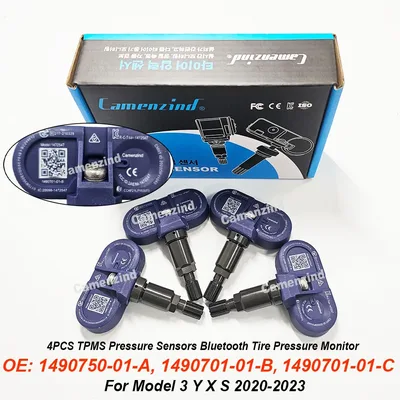 4PCS 1490701-01-B 1490701-00-B TPMS 블루투스 타이어 압력 센서 2020-2025 1490750-01-A 1490701-01-C 테슬라 모델 3 S X Y용