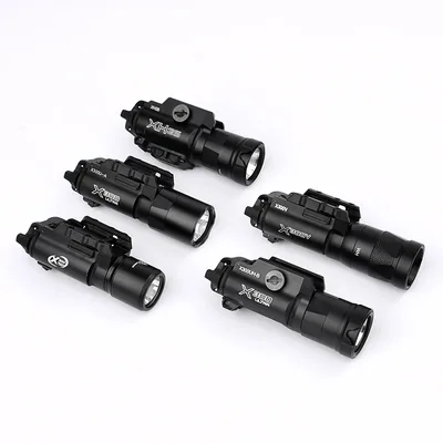 Surefir X300 X300U Ultra X300V XH35 금속 스트로브 LED 라이트 20mm 레일 장착 사냥 손전등 Airsoft 전술 권총 총에 적합