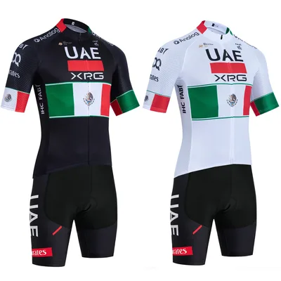 2026 뉴 멕시코 사이클링 저지 UAE 팀 자전거 저지 반바지 남녀 공용 빠른 건조 로파 시클리스모 프로 자전거 티셔츠 의류