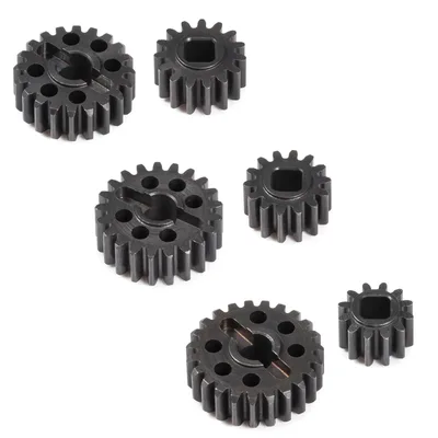 경화 강철 포털 오버드라이브 기어 세트 15/20T 14/21T 12/23T Axial 1/10 Capra SCX10 III AR45 포털 액슬용
