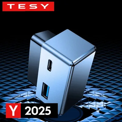 테슬라 2026 2025 신형 모델 Y 주니퍼 2025+ 출시용 OBD 어댑터 충전 스플리터 USB TYPE-C 포트 충전기