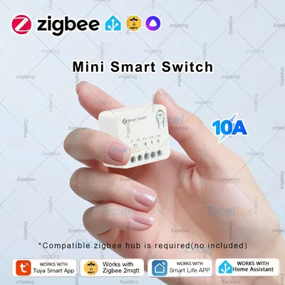 ZigBee 미니 스마트 DIY 스위치 자동화 모듈 지능형 라이프 앱 제어 조명 릴레이 차단기(가정용) Zigbee2MQTT와 호환