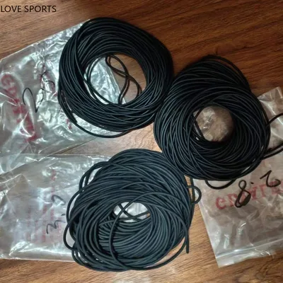 순수 검정색 탄성 밴드 스트랩 낚싯줄 20M 통고무 로프 1.6mm 2.5mm 2.8mm 3.0mm 라텍스 테니스 로프 맞춤 제작