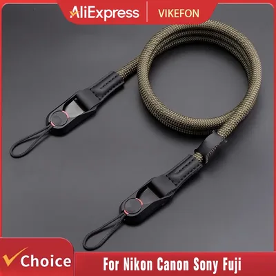 퀵 릴리스 원형 로프 카메라 스트랩 DSLR 미러리스 카메라용 빠른 탈부착 숄더 스트랩 조절 가능한 카메라 넥 스트랩