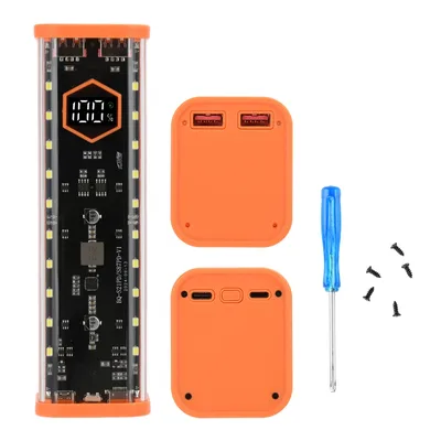 8*21700 배터리 케이스 22.5W 고속 충전 DIY 배터리 보관함 무납땜 보조 배터리 하우징 PD+ 플래시 충전+ 고속 충전