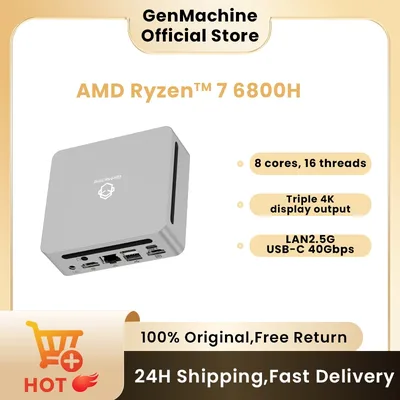 윈도우 11 DDR5 6400Mhz WIFI6 미니 PC 게이밍 컴퓨터 GenMachine 미니 PC USB4 2.5G LAN 라이젠 7840U ES 6800H 6800U 7735HS 7840U