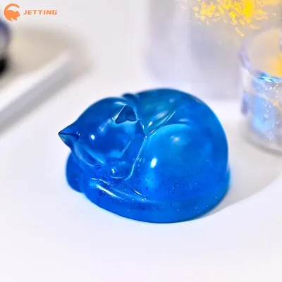 1PCS 잠자는 고양이/강아지 장식용 실리콘 몰드 DIY 애완동물 시리즈 캔들 아로마 석고 레진 몰드 무스 케이크 장식 베이킹 몰드