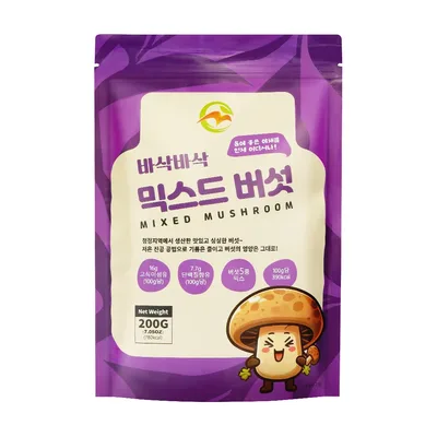 어린이 건강한 다이어트 간식 믹스드버섯칩 과자 스낵 Crackers Chips 간식류