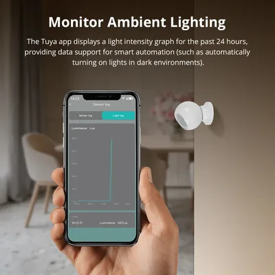 Zigbee 레이더 모니터 인체 감지 센서는 Tuya 스마트 앱과 연동되며, 배터리로 작동하여 홈 보안 시스템의 신체 움직임 감지에 사용됩니다.