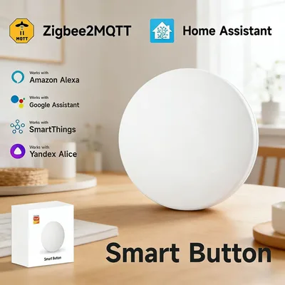 Zigbee3.0 2MQTT 스마트 버튼 장면 스위치 무선 원격 원키 컨트롤러 Alexa Google용 스마트 홈 자동화 시나리오
