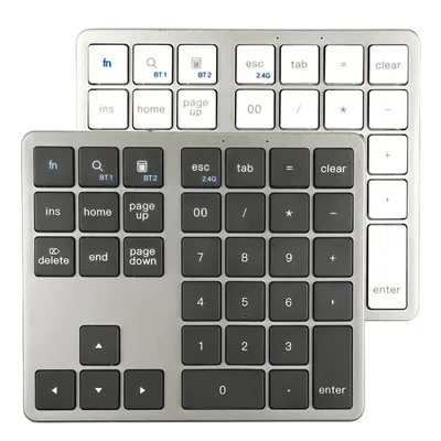 무선 숫자 키패드 K35, 2.4Ghz 및 블루투스 듀얼 모드 USB-C 충전식 숫자 패드(Windows Android iOS용)