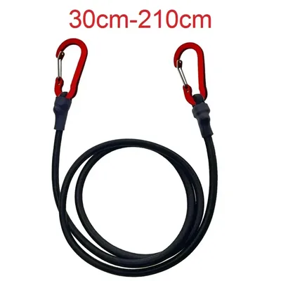 30-210cm 8mm 포장 로프 빨간색 후크가 있는 야외용 탄성 번지 코드 자전거, 자동차, 수하물, 루프랙 스트랩용 경량 스트레치 로프