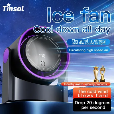 TINSOL 새로운 데스크탑 전기 팬 공기 순환기, 데스크탑 벽 및 천장에 적합한 무선 휴대용 가정용 무소음 환풍기