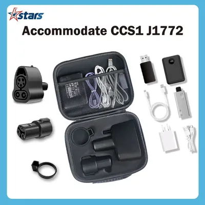 테슬라 CCS1 J1772 충전기 어댑터 보관 가방, 어댑터 정리함, 보관 가방, 전기차 충전 액세서리