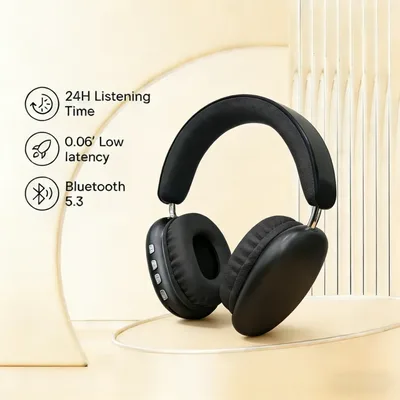 TD-20 무선 헤드폰 3D 공간 음향 이어폰 블루투스 5.3 헤드셋 40mm 드라이버 오버이어 헤드폰 24시간 사용 가능 모바일 폰 PC용