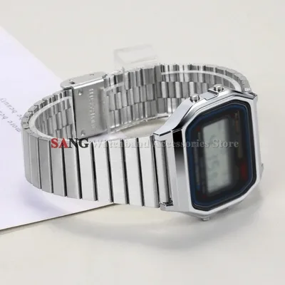 CASIO F-91W/A158/A159/A168/A169/B650/AQ230 /AE500W 스테인레스 스틸 스트랩 빈티지 시계줄 18/20mm 초박형 금속 팔찌