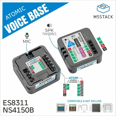 M5Stack 공식 Atomic Voice Base(마이크 및 스피커 포함)