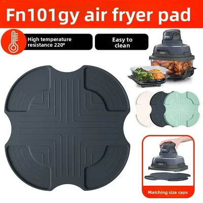 FN101GY 에어프라이어 실리콘 매트, 내열 220도 ° C 실리콘 뚜껑 패드, 뜨거운 요리 배치를 위한 범용 에어프라이어 액세서리, Scr