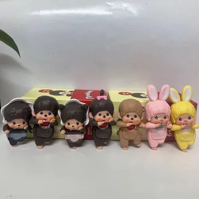 새로운 귀여운 몽치치 인형 블라인드 박스 휴대폰 장식품 여성 및 남성 생일 선물 크리스마스 선물