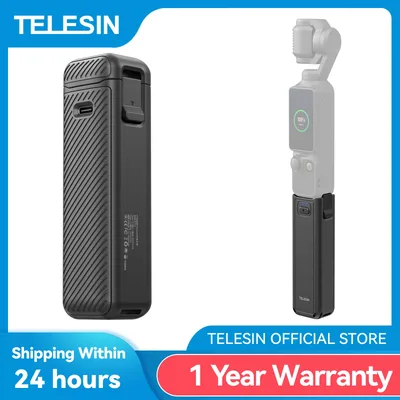 텔레신 5000mAh 배터리 핸들 DJI 오즈모 포켓 4 3 카메라 핸드 그립 홀더 마운트 보조배터리 무선 충전 포켓 4 3용