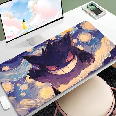 마우스 패드 게임용 P-Pokemon Gengar 액세서리 PC 게이머 알폼브릴라 대형 컴퓨터 책상 매트 노트북 Varmilo 키보드 마우스 패드