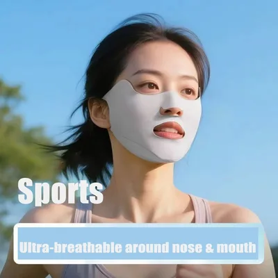 UPF50+ 아이스 실크 통기성 페이스 마스크 세탁 가능 방진 자외선 차단 라이딩 마스크 UV 차단 눈꼬리 보호