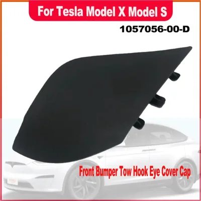 Tesla Model X Model S 2015-2021 용 앞 범퍼 견인 후크 아이 커버 캡 OEM 1057056-00-D 105705600D 교체 용 자동차 액세서리