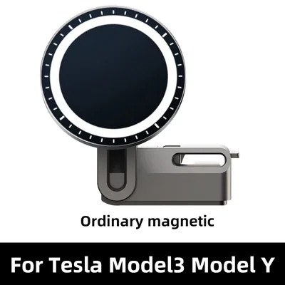 Tesla Model 3 Y 2023 용 자기 무선 차량용 충전기 마운트 흡착성 스마트 폰 홀더 자동차 전화 홀더 마운트 액세서리