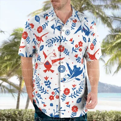 2026 SUMMER Aloha Latias Latios 하와이안 셔츠 그래픽 티셔츠 봄 스포츠 남성 캠프 셔츠 아동 의류 티셔츠 Y2k 여성