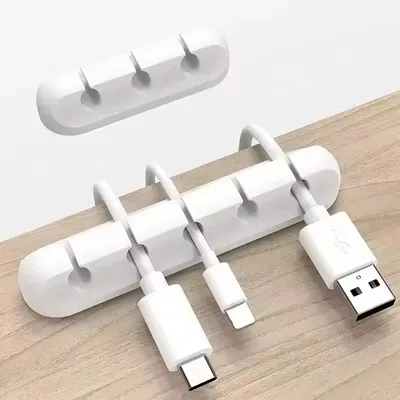 실리콘 USB 케이블 클립 와인더 정리기 원형 충전기 코드 클립 책상 정리 와이어 접착식 홀더 클램프 가정 사무실용