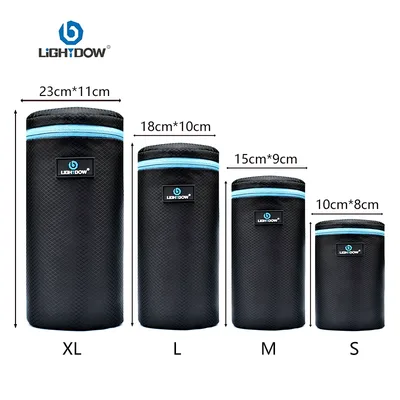 Lightdow 4 크기 고품질 DSLR 소프트 프로텍터 카메라 렌즈 가방 파우치 운반 가방 케이스 S M L XL 4 크기 1 키트 세트