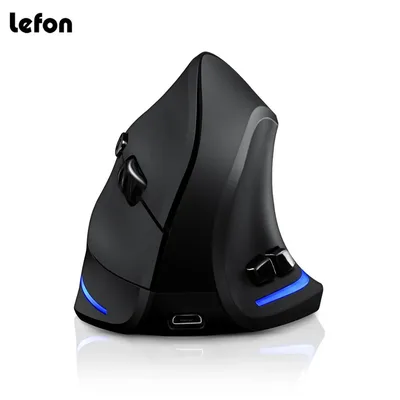 Lefon F35 무선 마우스 수직 충전식 인체공학 마우스 2400 DPI 광학 게이밍 마우스 (게이머용 컴퓨터 노트북 PC Mac IOS)