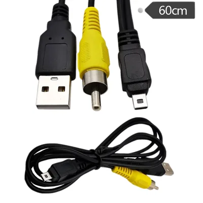 DV 미니 카메라 데이터 케이블 충전 2 in 1 스포츠 카메라 전송 케이블 USB 데이터 라인 스포츠 캠 액션 카메라 리드 AV 케이블