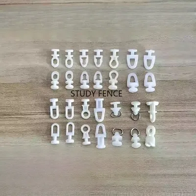 30개 커튼 트랙 액세서리 롤러 빈티지 직선 레일 곡선 레일 가이드 훅 링 슬라이드 레일 풀리 버클