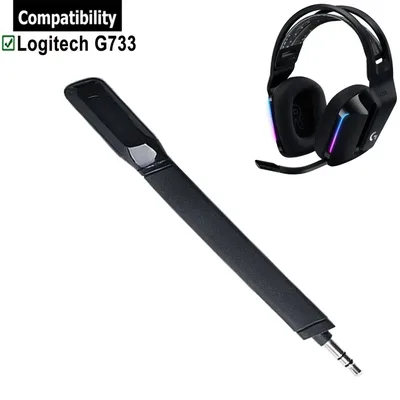 Logitech G733 G-733 G 733 게임용 헤드셋 헤드폰 용 기존 금도금 OFC 교체 Aux 3.5mm 게임 마이크 마이크 붐
