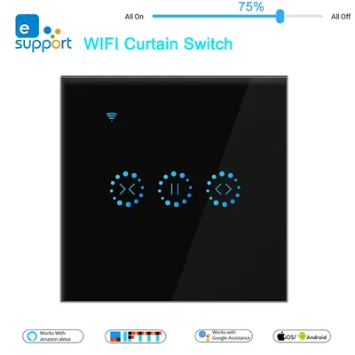 EWeLink WiFi 스마트 커튼 블라인드 스위치 롤러 셔터 전기 컷틴 모터 전동 블라인드 10A 용 백분율 조정