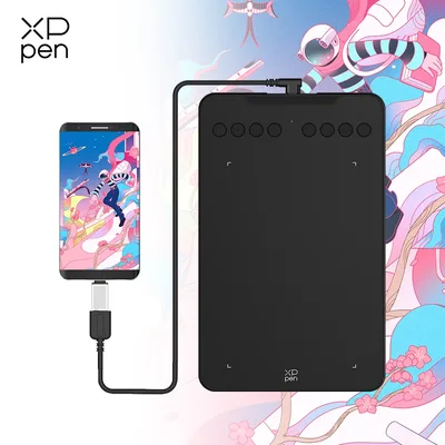 XPPen 7*4.3 인치 16K 압력 레벨 그래픽 태블릿 데코 미니7 V2 디지털 드로잉 태블릿 안드로이드 맥 윈도우 크롬용 8키